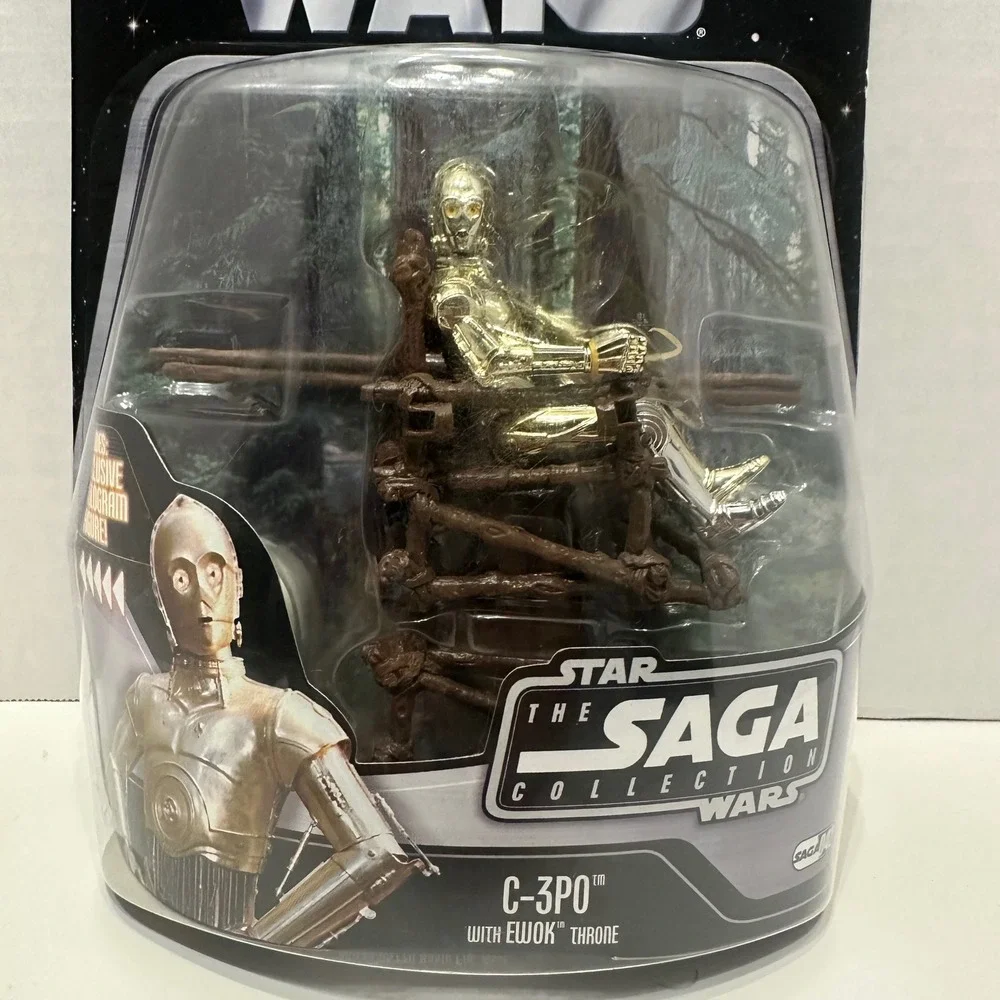 Star Wars The Saga Collection C-3PO w/ Ewok Throne #042 - New in Sealed Package
